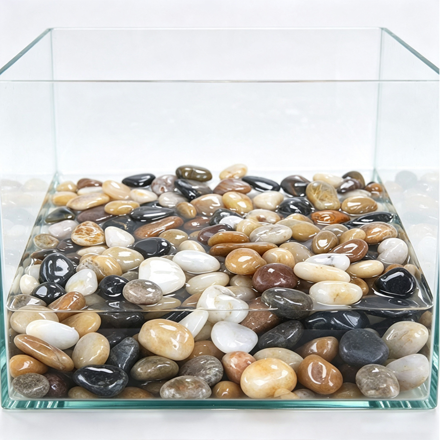 300-700g Smooth River Pebbles, - Aquarium Plant In Pot recension och pris