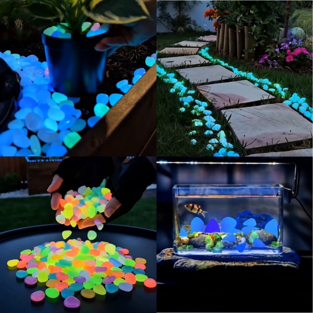 Colorful Glow In The Dark Lumi - Aquarium Plant In Pot recension och pris