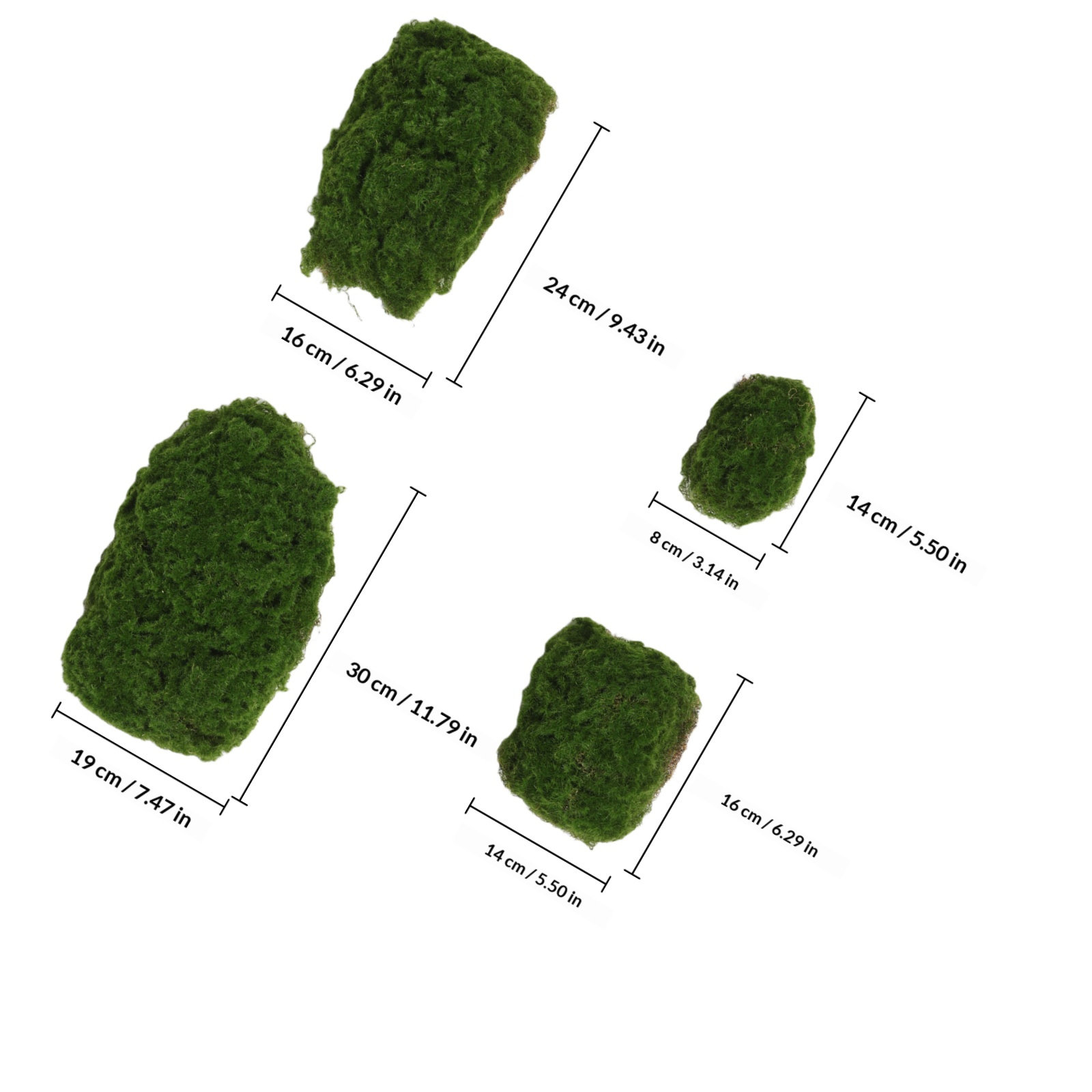 4Pcs Fake Moss Rocks High Real - Aquarium Plant In Pot recension och pris